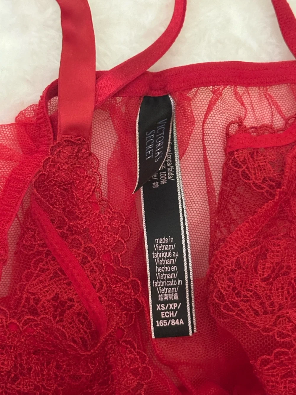 New! Victoria‎ Secret Red Queen of Hearts Open Cup Babydoll Lingerie 9082